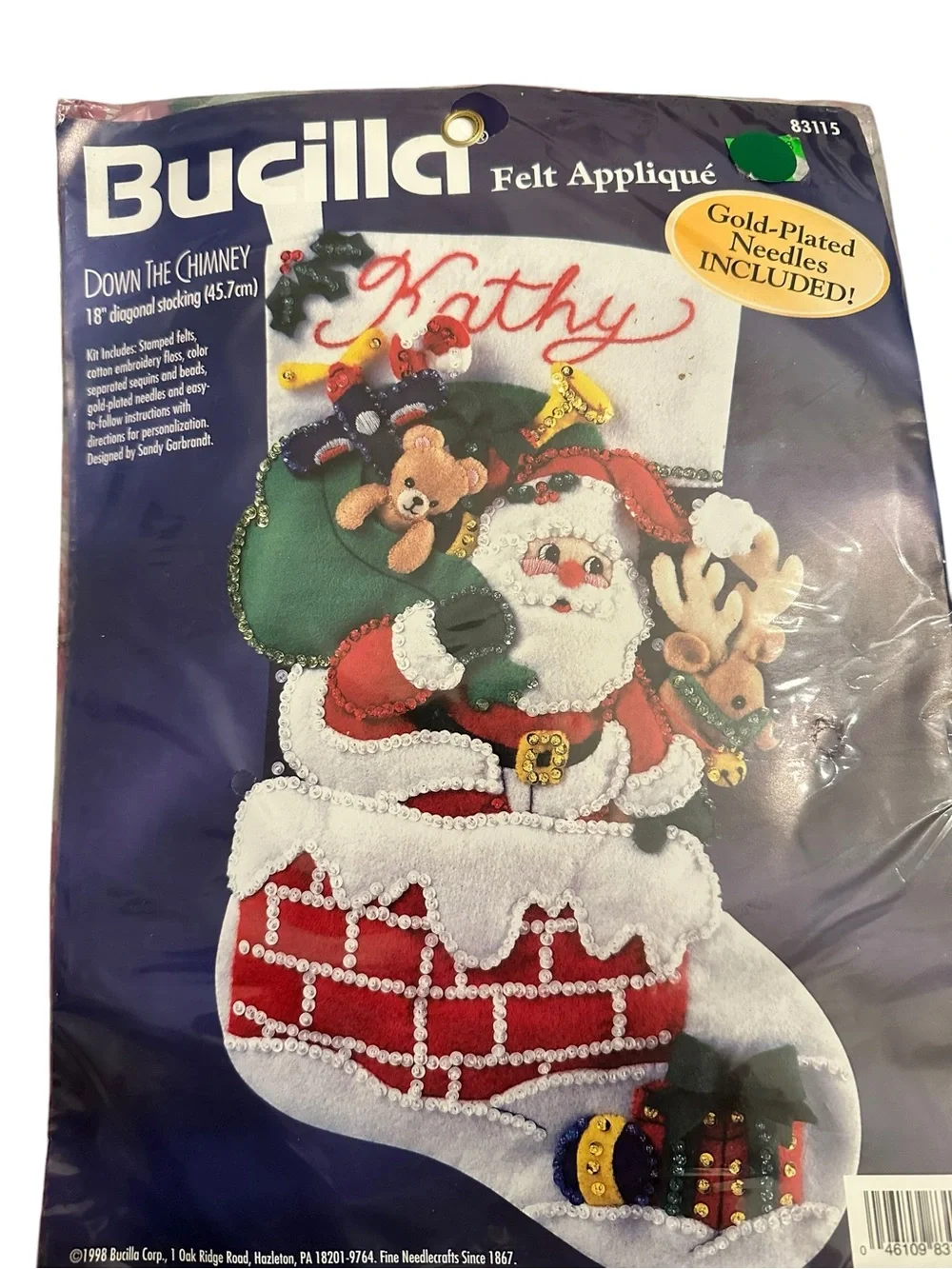 NWT Vintage Bucilla Down the Chimney Stocking Kit
